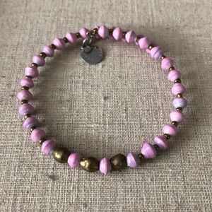 Bead for Life Lilac/Bronze Boho Wrap Bangle